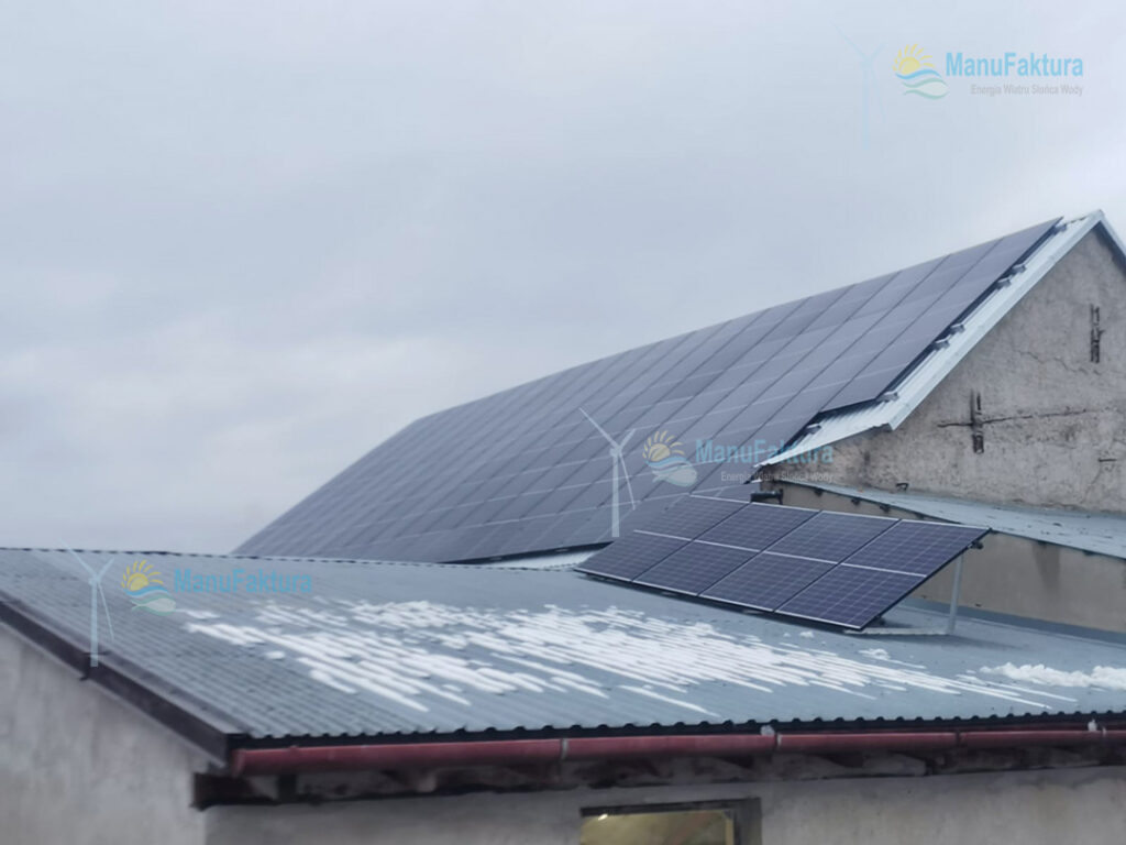 Fotowoltaika Nysa 30 kWp - instalacja fotowoltaiki na dachu budynku w gospodarstwie rolnym