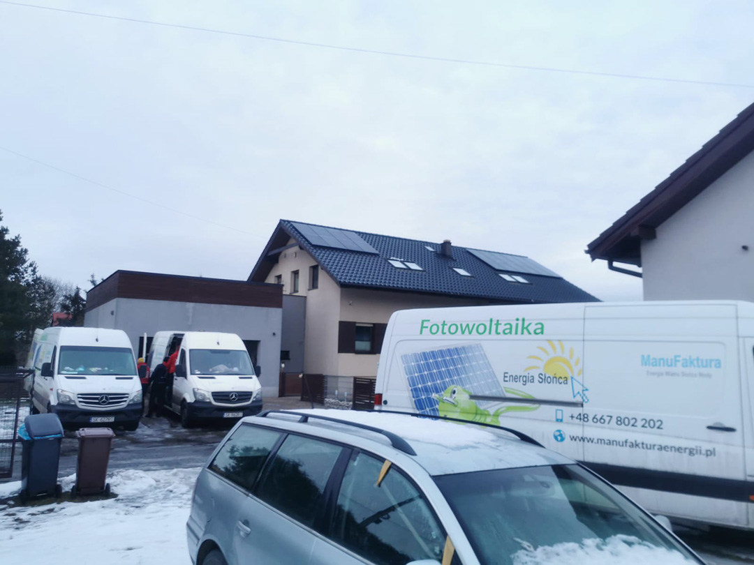 Fotowoltaika Zabrzeg 9,9 kWp - instalacja paneli słonecznych na bliźniaku