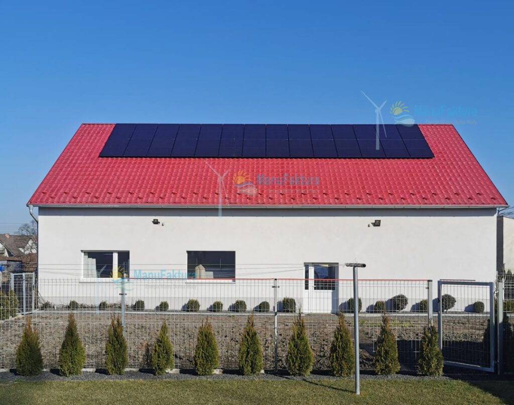 Fotowoltaika Gracze 9,9 kWp - instalacja paneli słonecznych na budynku parterowym