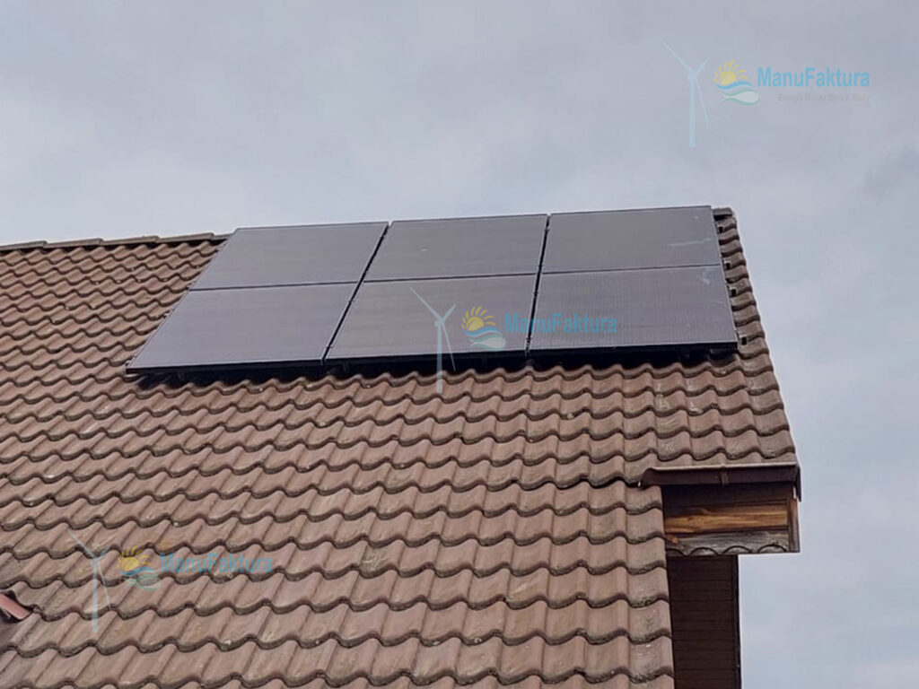 Fotowoltaika Ząbkowice Śląskie 5,90 kWp - instalacja paneli fotowoltaicznych na dachu krytym dachówką ceramiczną