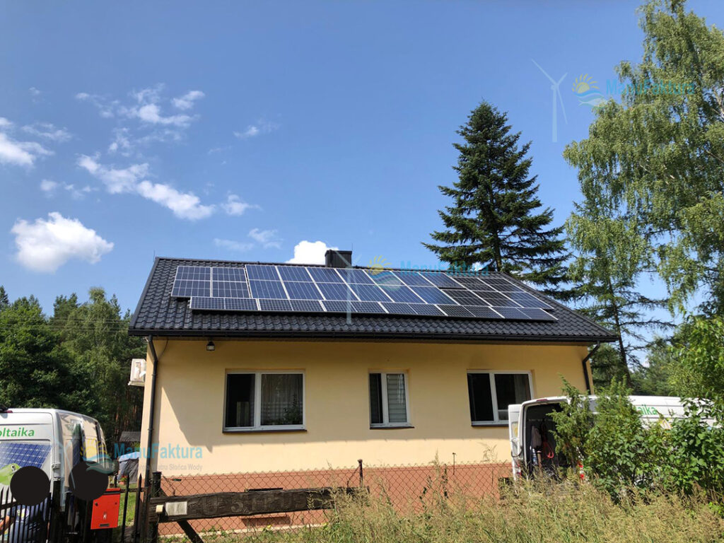 Fotowoltaika Żarki Letnisko 10 kWp - instalacje paneli słonecznych na domu jednorodzinnym