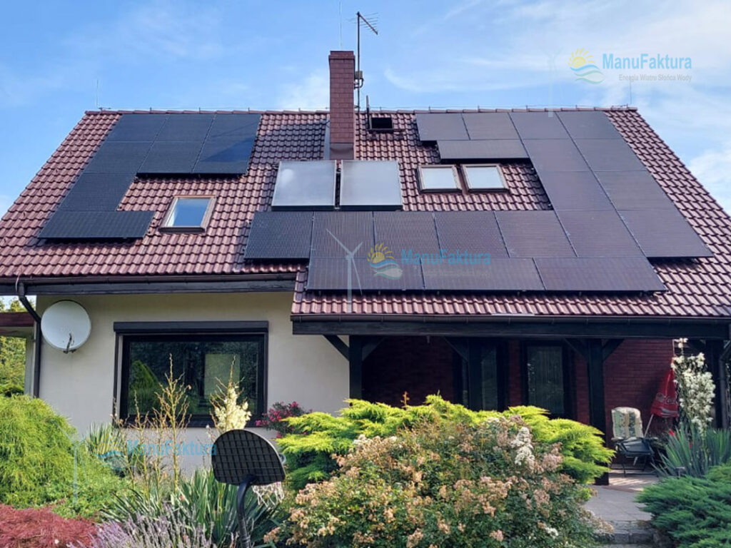 Fotowoltaika Rybnik 9,9 kWp - instalacja paneli słonecznych na dachu domu jednorodzinnego