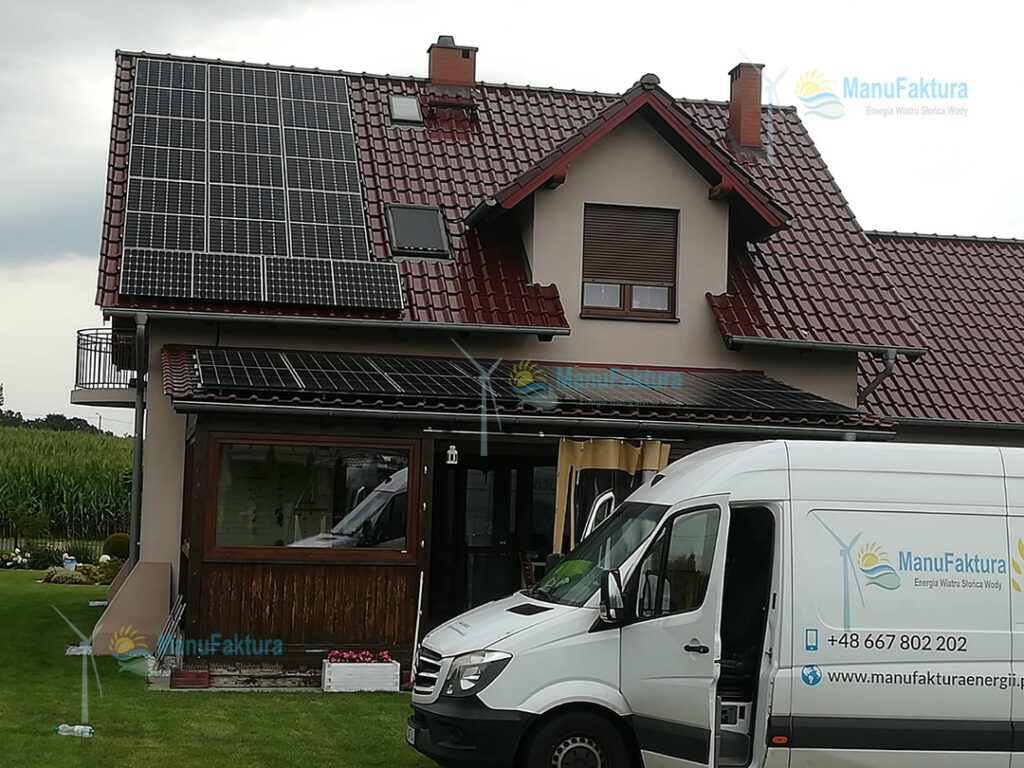 Fotowoltaika Brzeg 9,6 kWp - instalacja paneli fotowoltaicznych na domu jednorodzinnym
