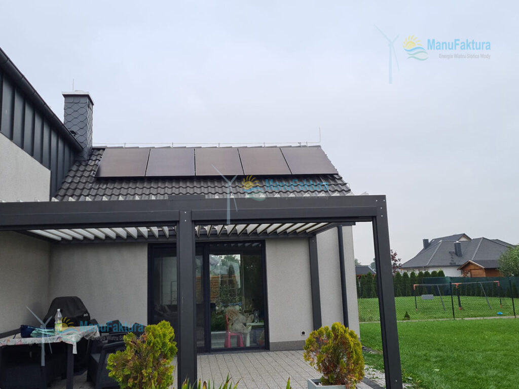 Fotowoltaika Opole 6,3 kWp - instalacja czarnych paneli słonecznych na domu jednorodzinnym