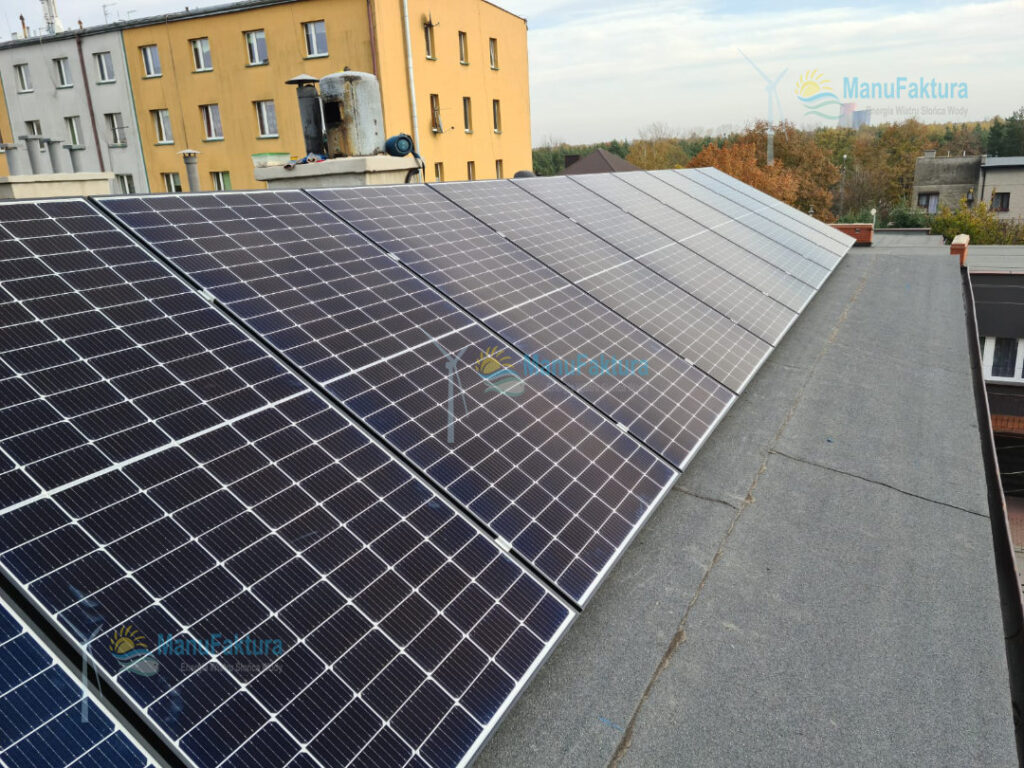 Fotowoltaika Sosnowiec 5 kWp - instalacja paneli słonecznych na dachu płaskim
