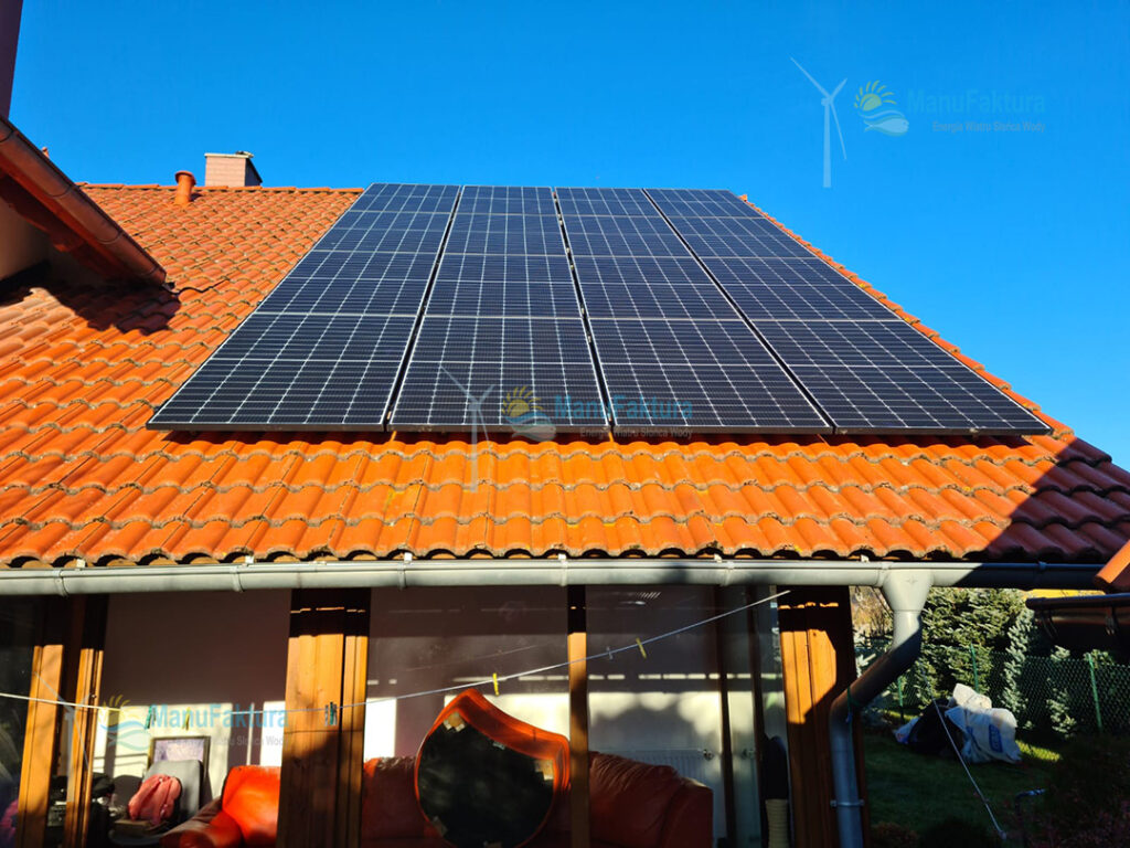 Fotowoltaika Mysłakowice 6 kWp - montaż instalacja paneli słonecznych na dachu domu