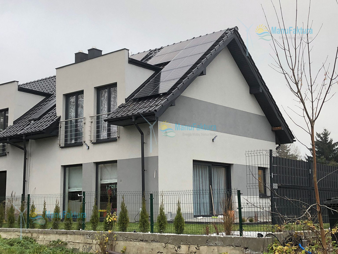 Fotowoltaika na bliźniaku Czeladź 6,2 kWp - instalacja paneli słonecznych na domu typu bliźniak