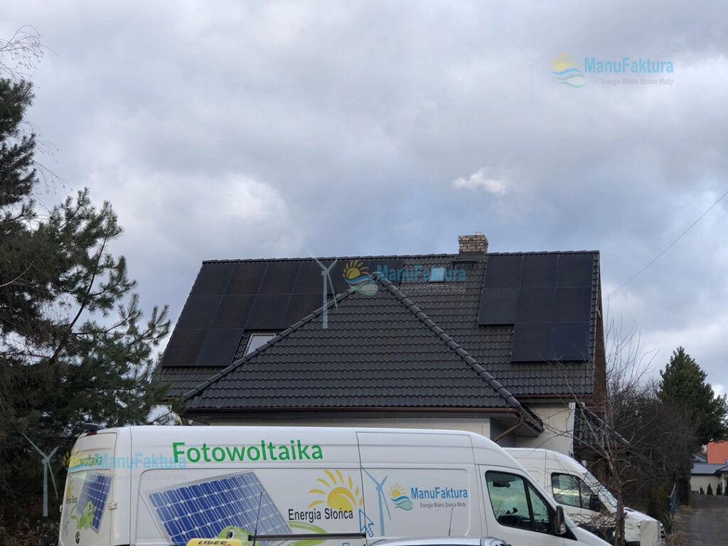 Fotowoltaika Wojkowice 7,50 kWp - instalacja paneli słonecznych na domu jednorodzinnym