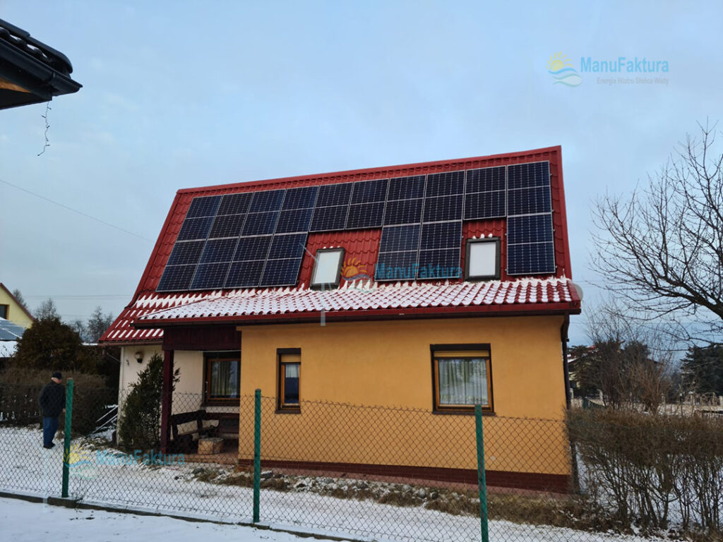 Fotowoltaika Buczkowice 6,46 kWp - instalacja fotowoltaiki na domu jednorodzinnym