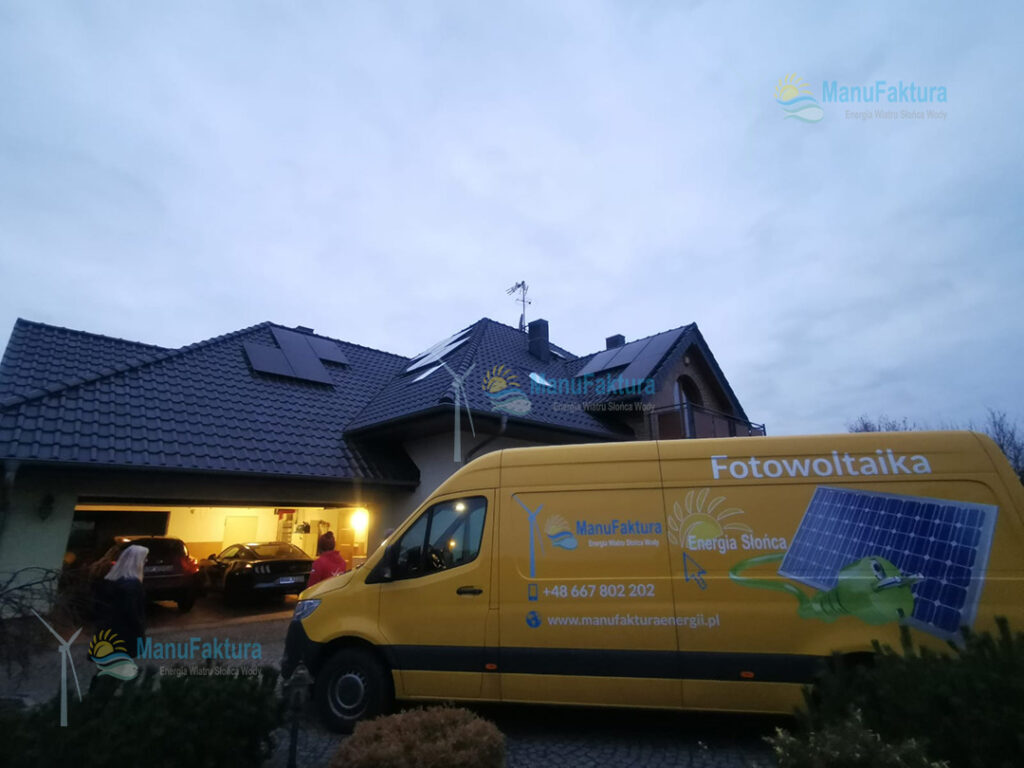 Fotowoltaika Opole 6,7 kWp - panele słoneczne na dachu domu jednorodzinnego
