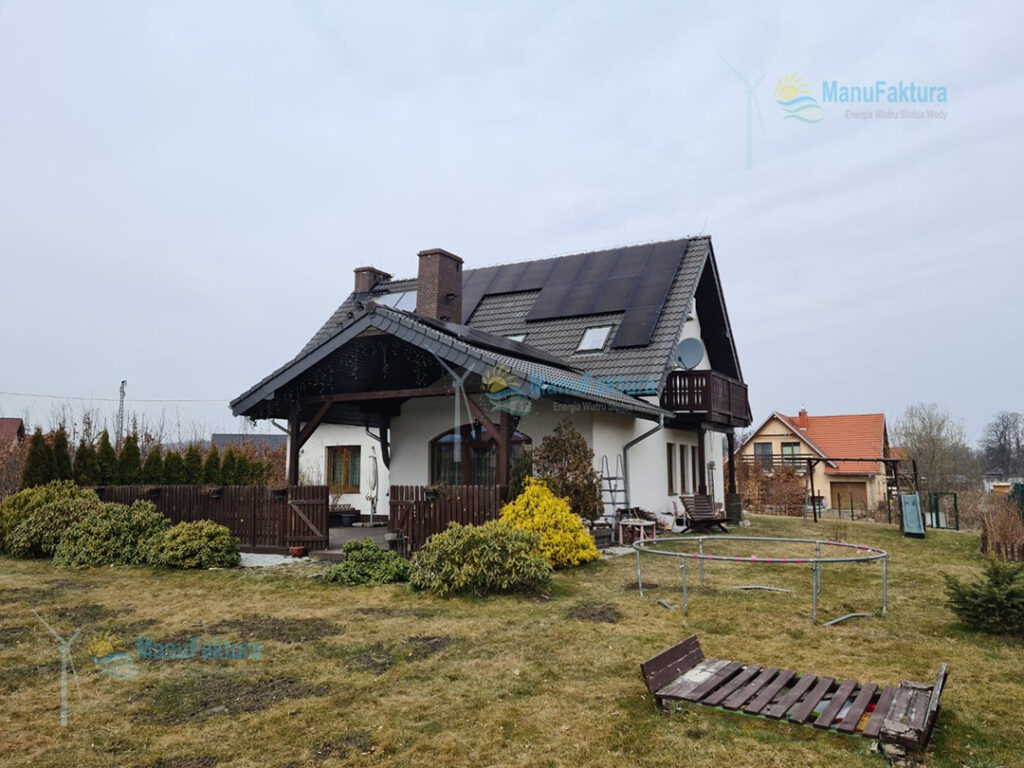 Fotowoltaika Mysłakowice 9,90 kWp - panele słoneczne typu full Black na domu jednorodzinnym