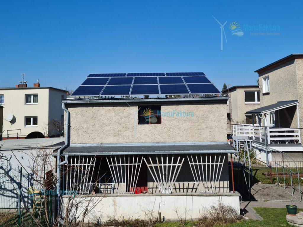 Fotowoltaika Opole 6 kWp - panele słoneczne na dachu budynku