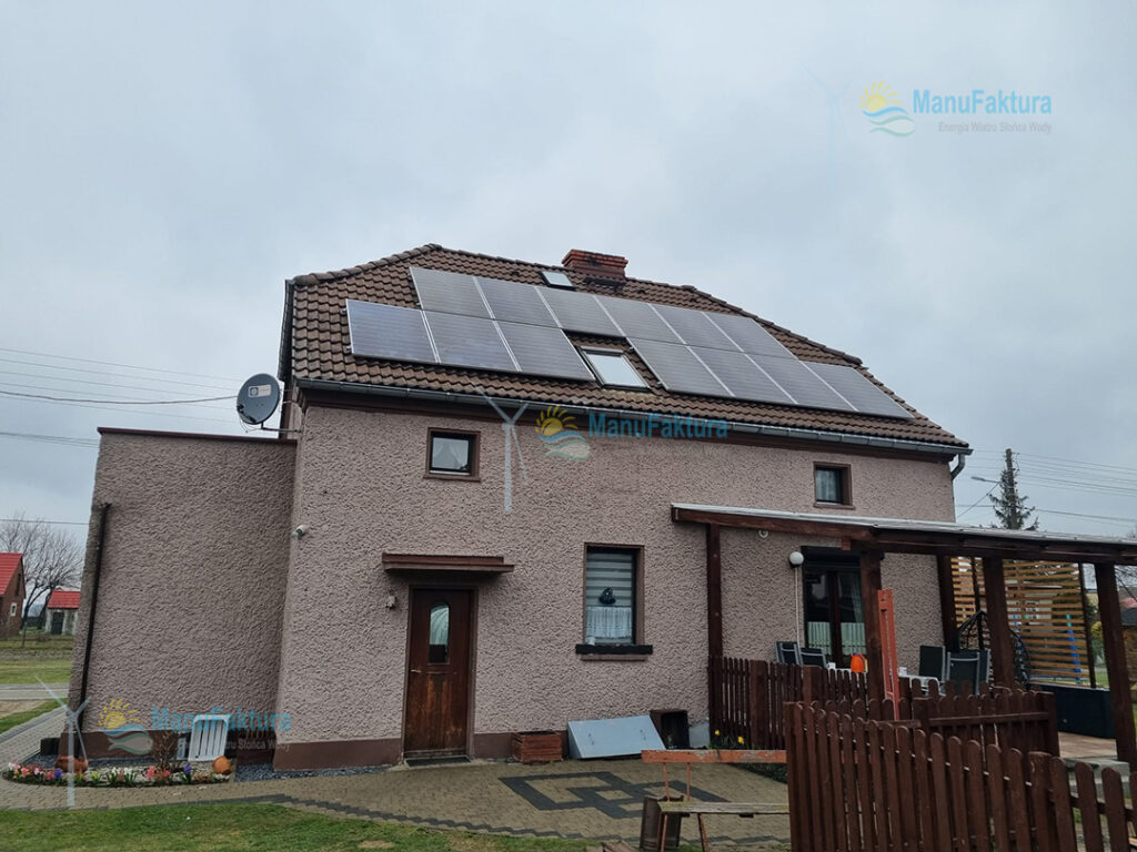 Fotowoltaika Lubieszów 5 kWp - panele słoneczne na domu jednorodzinnym