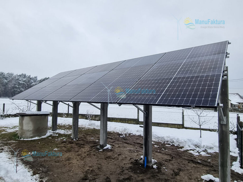 Fotowoltaika Poznowice 5,70 kWp opolskie - instalacja paneli słonecznych na konstrukcji gruntowej