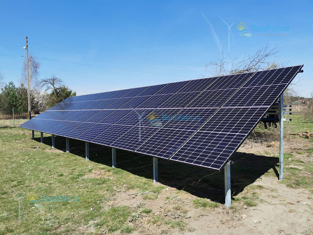 Fotowoltaika Radacz 9,9 kWp - panele słoneczne na konstrukcji naziemnej gruntowej
