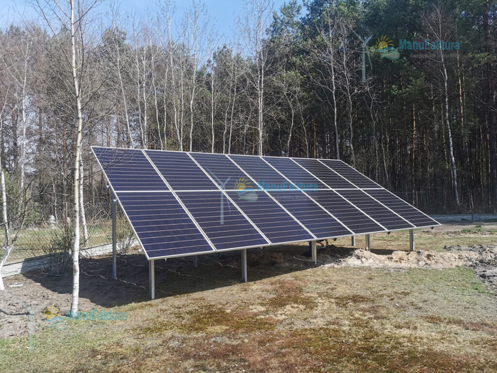 Fotowoltaika Rosochacz 6,6 kWp śląskie - panele słoneczne na działce na konstrukcji gruntowej