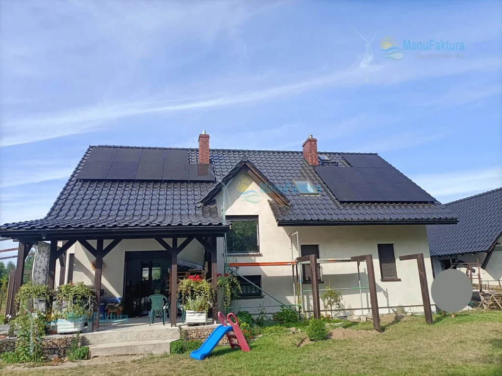 Fotowoltaika skokowa dolnośląskie 9 kWp instalacja paneli słonecznych na domu jednorodzinnym