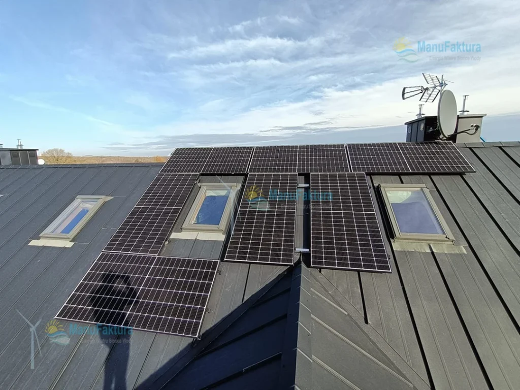 Fotowoltaika Bieruń 3,2 kWp panele słoneczne montaż na dachu z blachy