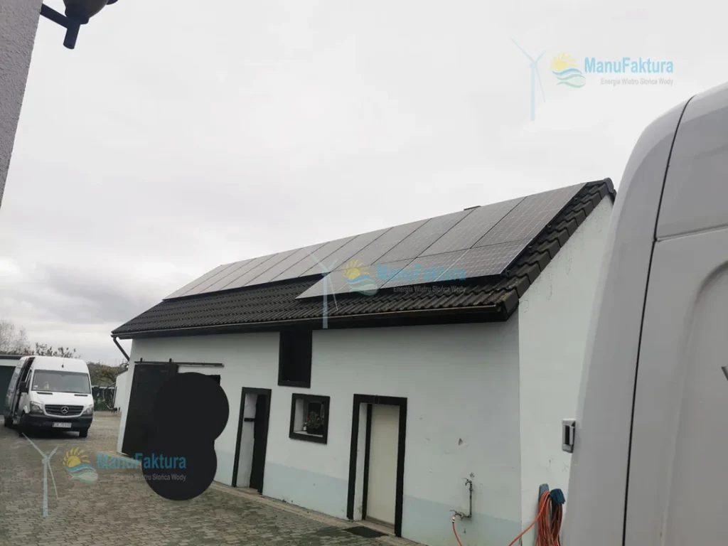 Fotowoltaika Kamionek 6 kWp instalacja paneli słonecznych na dachu domu jednorodzinnego