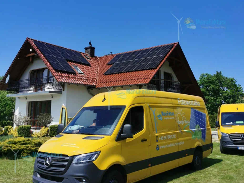 Fotowoltaika Karpniki 8,20 kWp dolnośląskie - panele słoneczne montaż na dachu domu jednorodzinnego