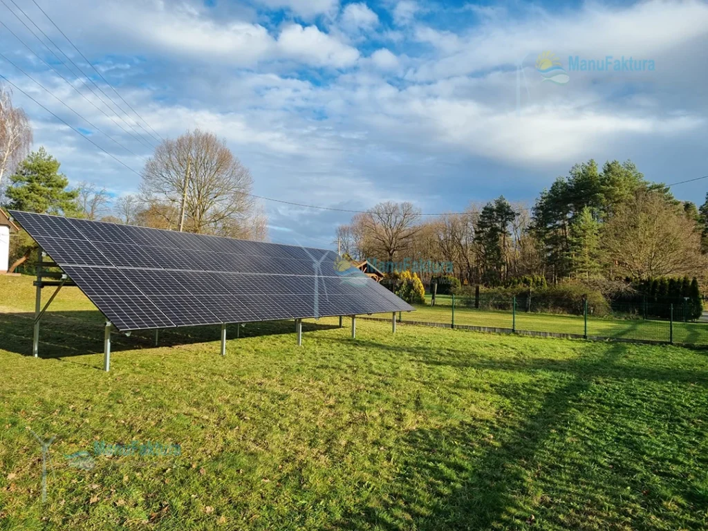 Naziemna instalacja paneli słonecznych Komprachcice na opolszczyźnie moc 10 kWP